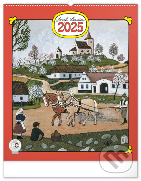 NOTIQUE Nástěnný kalendář Josef Lada 2025 - Josef Lada (ilustrátor), Notique, 2024