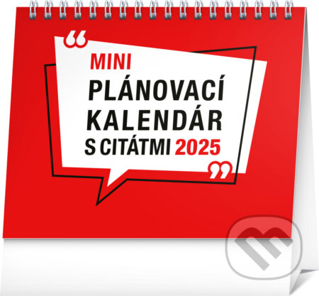 NOTIQUE Stolový Mini Plánovací kalendár s citátmi 2025, Notique, 2024