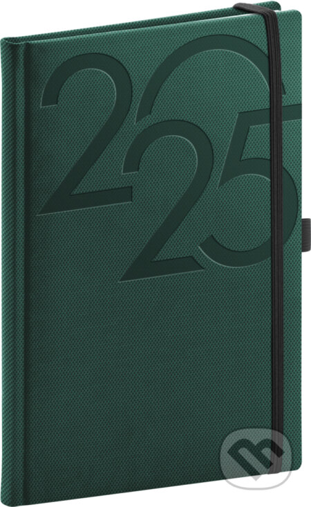 NOTIQUE Týždenný diár Ajax 2025, zelený, 15 x 21 cm, Notique, 2024