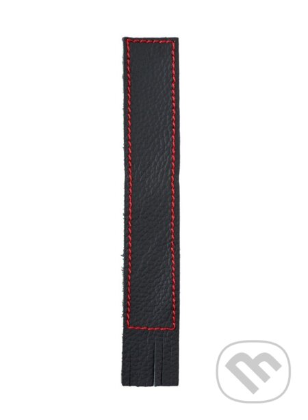 Kožená záložka se střapci Černá