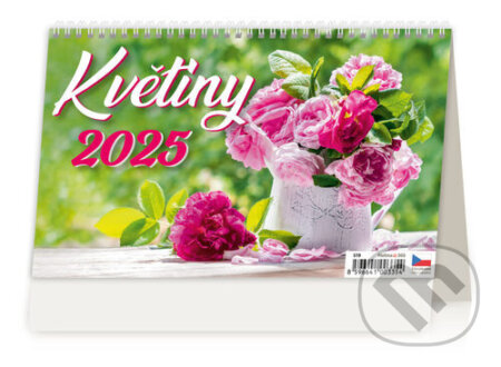 Květiny 2025 - stolní kalendář, Helma, 2024