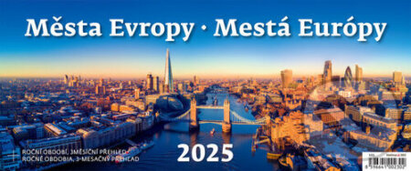 Města Evropy 2025 - stolní kalendář, Helma, 2024