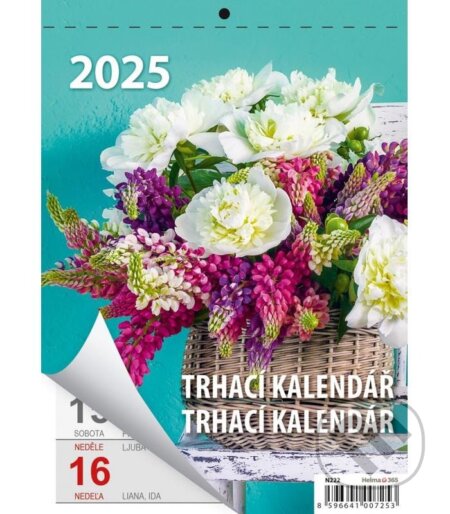 Týdenní trhací kalendář A5 2025 - nástěnný kalendář, Helma, 2024