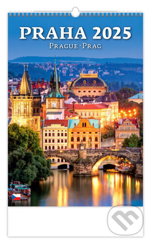 Praha 2025 - nástěnný kalendář (Helma). Helma, 2024