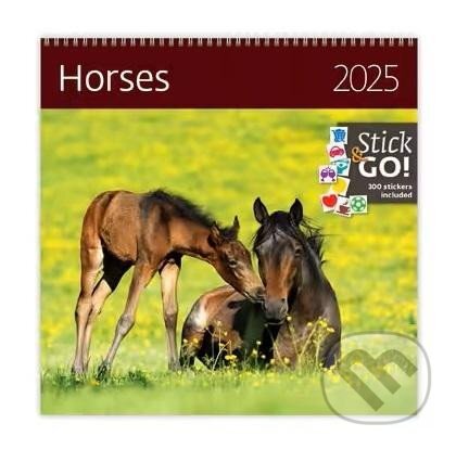 Nástěnný kalendář Horses 2025, Helma, 2024