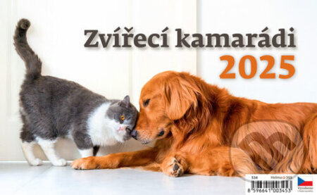 Zvířecí kamarádi 2025 - stolní kalendář (Helma). Helma, 2024
