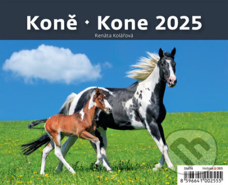 Koně 2025 - stolní kalendář, Helma, 2024