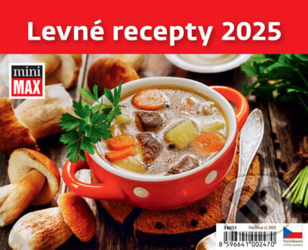 Levné recepty 2025 - stolní kalendář (Helma). Helma, 2024