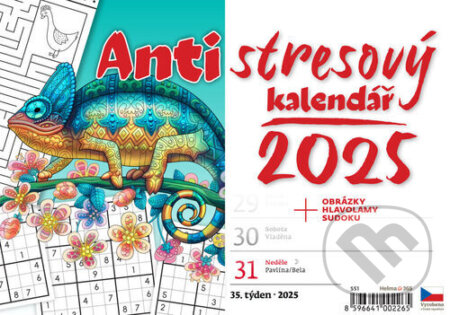 Antistresový kalendář 2025 - stolní kalendář (Helma). Helma, 2024