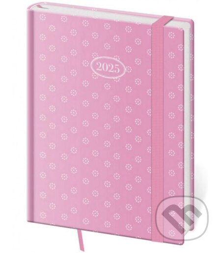 Diář 2025 Vario denní B6 Pink s gumičkou (Helma365). Helma365, 2024