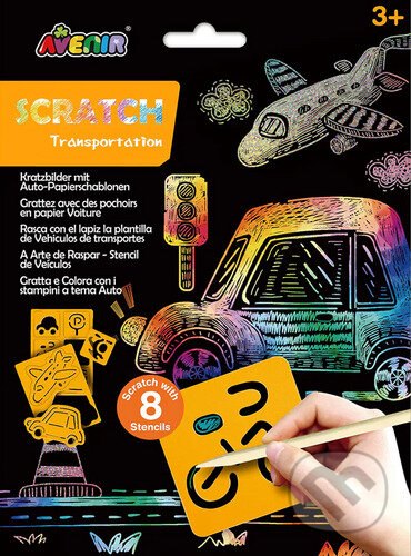 Škrabací obrázky podle šablony - Doprava - hra z kategorie Vzdělávací hry