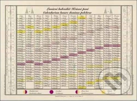 Jednolistý Lunární kalendář Krásné paní 2025 - Žofie Kanyzová, kolektív autorov, Krásná paní, 2024