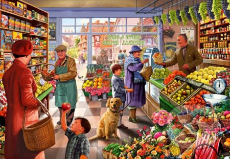Village Greengrocer - Steve Crisp - puzzle z kategorie Umělecké