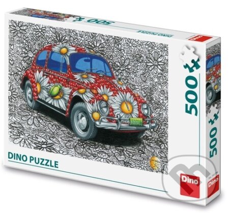 Puzzle 500 VW Brouk malovaný - puzzle z kategorie Auto-moto