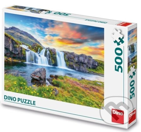Puzzle: Puzzle 500 Islandský vodopád (Dino)
