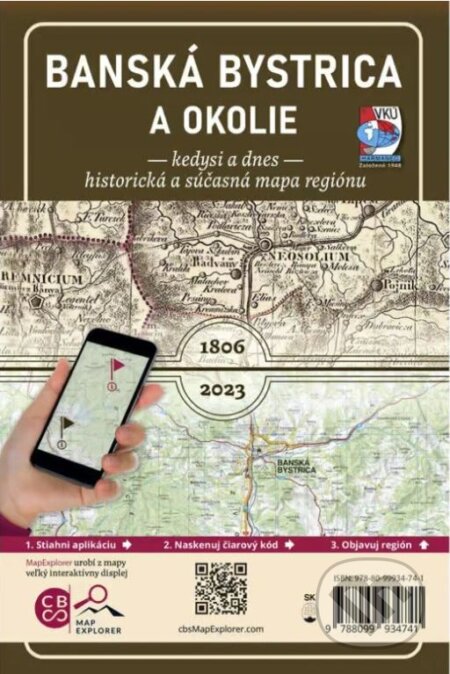 Banská Bystrica a okolie – Kedysi a dnes (Historická a súčasná mapa regiónu) - kniha z kategorie Mapy Evropy