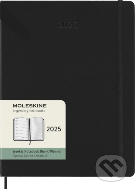 Moleskine – 12-mesačný plánovací zápisník (diár) 2025 - čierny