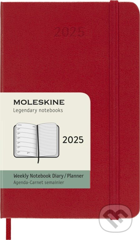 Moleskine – 12-mesačný plánovací zápisník (diár) 2025 - červený, Moleskine, 2024