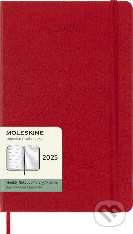 Moleskine – 12-mesačný plánovací zápisník (diár) 2025 - červený, Moleskine, 2024