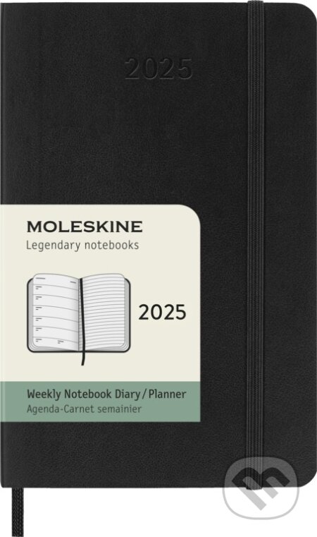 Moleskine – 12-mesačný plánovací zápisník (diár) 2025 - čierny, Moleskine, 2024