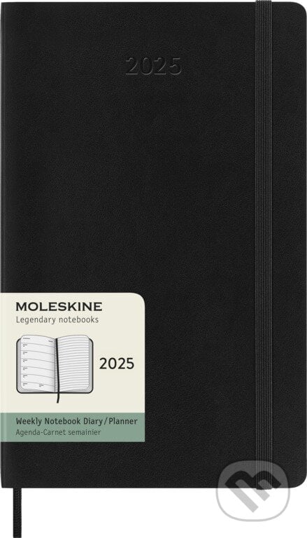 Moleskine – 12-mesačný plánovací zápisník (diár) 2025 - čierny