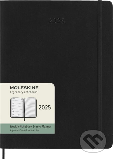 Moleskine – 12-mesačný plánovací zápisník (diár) 2025 - čierny