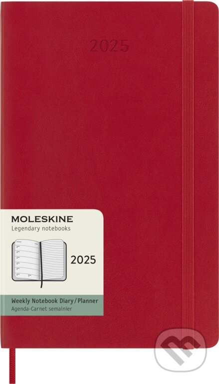 Moleskine – 12-mesačný plánovací zápisník (diár) 2025 - červený, Moleskine, 2024