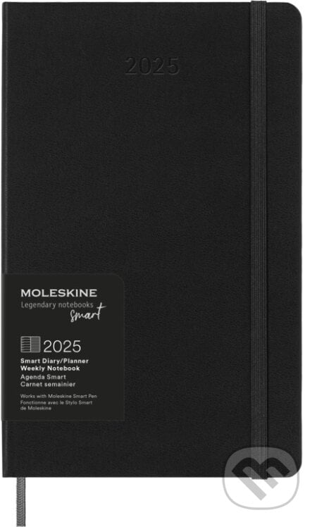 Moleskine – 12-mesačný Smart plánovací zápisník (diár) 2025 - čierny