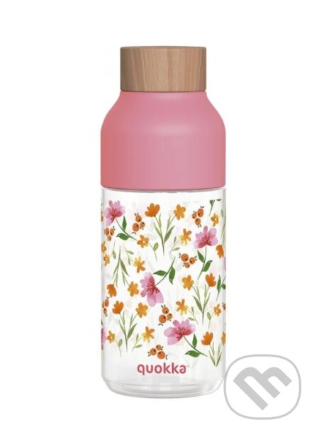 Qoukka Plastová láhev Ice: Pink Flowers 570 ml (Quokka). Quokka