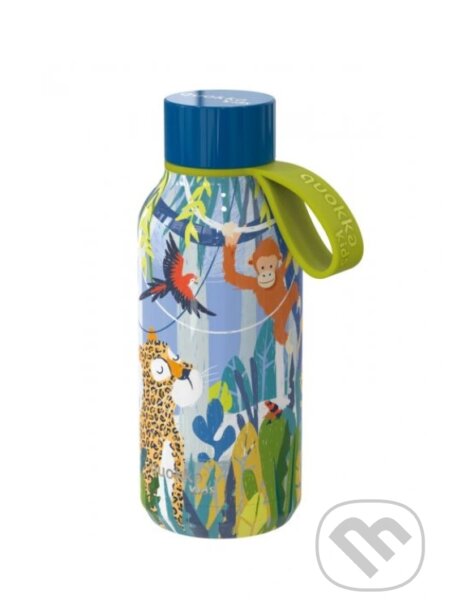 Quokka Solid Kids termoláhev s poutkem Jungle 330 ml