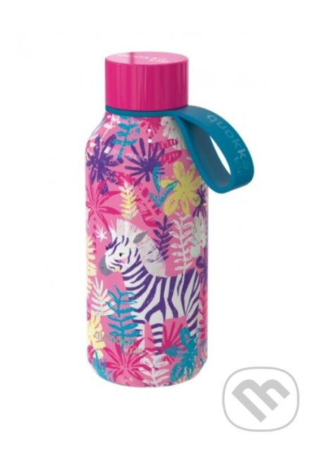 Quokka Nerezová termoláhev Solid Kids s poutkem: Zebras 330ml (Quokka)