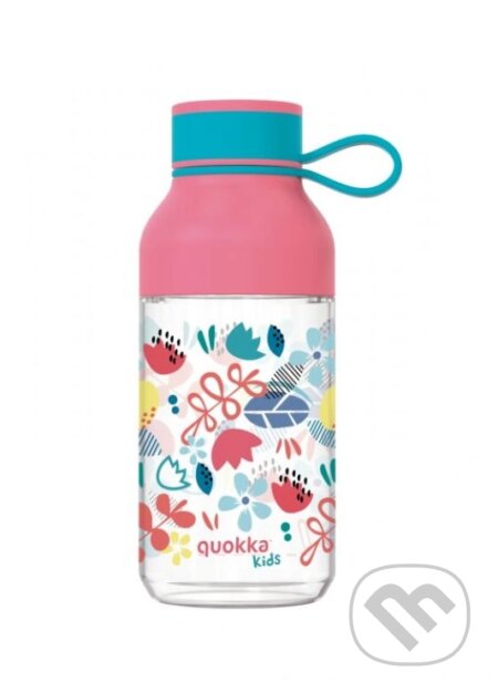 Quokka Plastová láhev Ice Kids s poutkem: Flowers 430ml