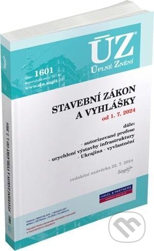 Úplné Znění 1601 Nový stavební zákon a vyhlášky 2024, rejstřík k zákonu, Sagit, 2024