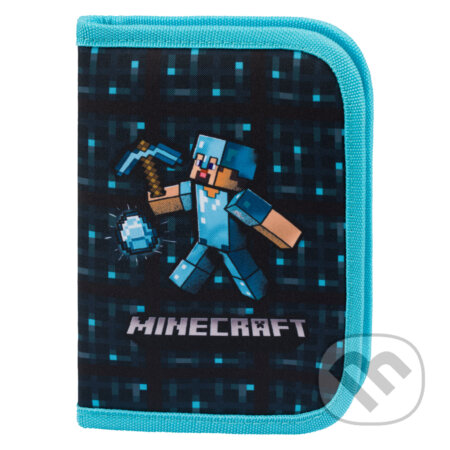 Školský peračník jednoposchodový Baagl Minecraft Blue Axe