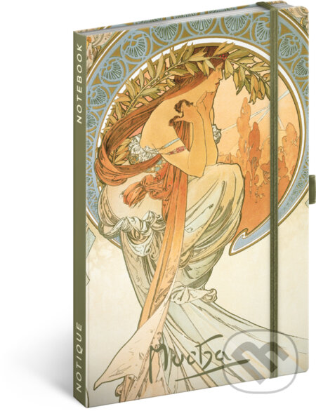 NOTIQUE Notes Alfons Mucha – Poézia (linajkovaný,)