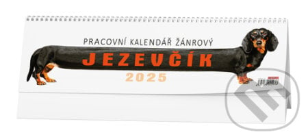 Pracovní kalendář Jezevčík 2025 - stolní kalendář