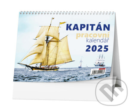 Pracovní kalendář Kapitán 2025 - stolní kalendář (Baloušek). Baloušek, 2024