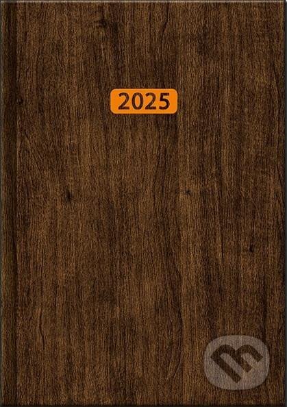 Diář 2025 Wood, týdenní A5