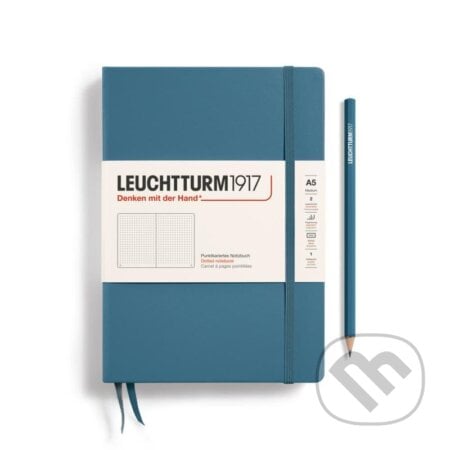 Leuchtturm1917 Zápisník Stone Blue Medium A5 tečkovaný