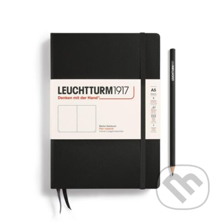 Leuchtturm1917 Zápisník Black Medium A5 čistý