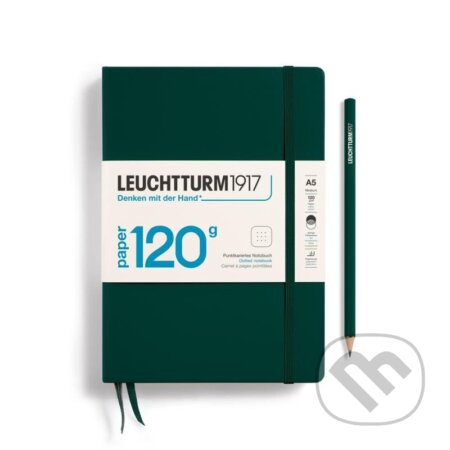 Leuchtturm1917 Zápisník 120G Forest Green Medium A5 tečkovaný