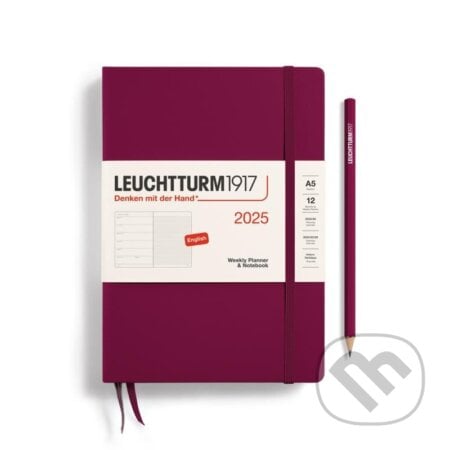 Leuchtturm1917 Weekly Planner & Notebook Medium (A5) 2025 Port Red