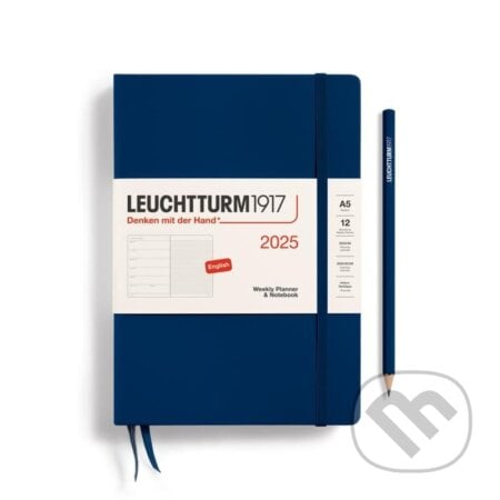 Leuchtturm1917 Weekly Planner & Notebook Medium (A5) 2025 Navy