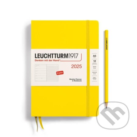 Leuchtturm1917 Weekly Planner & Notebook Medium (A5) 2025 Lemon