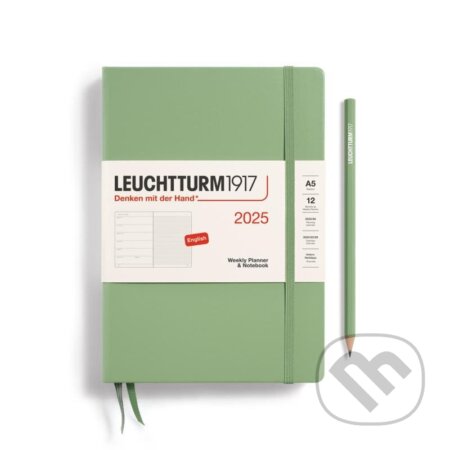 Leuchtturm1917 Weekly Planner & Notebook Medium (A5) 2025 Sage