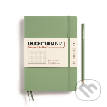 Leuchtturm1917 Zápisník Sage Medium A5 tečkovaný