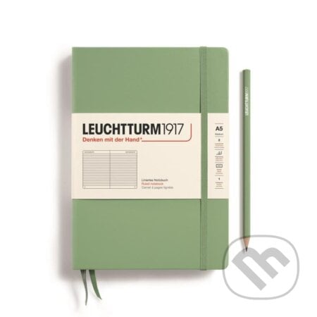 Leuchtturm1917 Zápisník Sage Medium A5 linkovaný