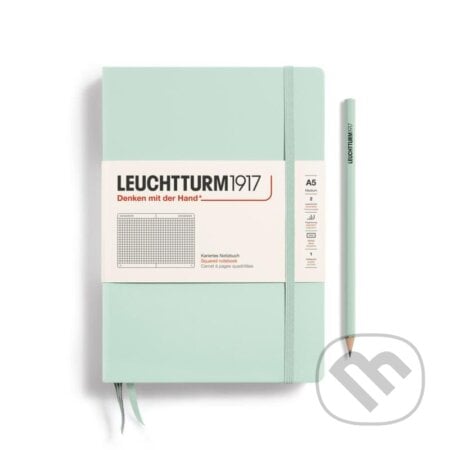 Leuchtturm1917 Zápisník Mint Green Medium A5 čtverečkovaný