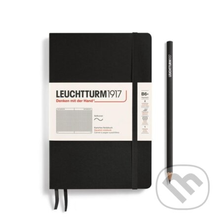 Leuchtturm1917 Zápisník Black Softcover B6+ čtverečkovaný