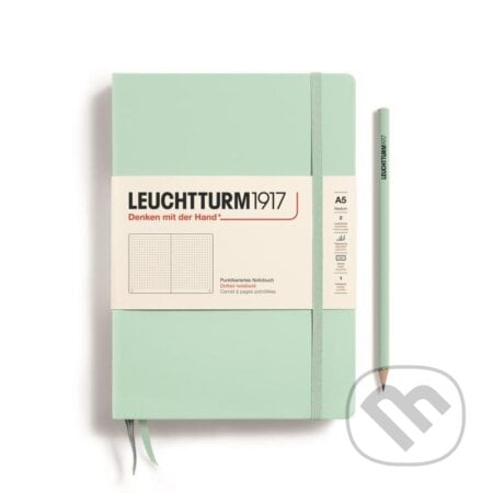 Leuchtturm1917 Zápisník Mint Green Medium A5 tečkovaný